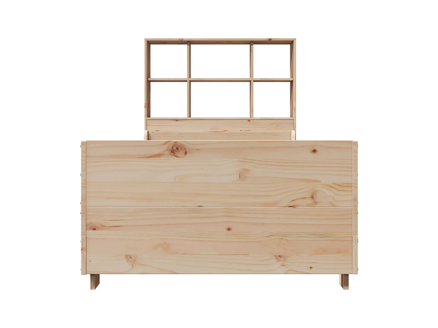 Bibliotheekbed zonder matras 90x200 cm massief hout