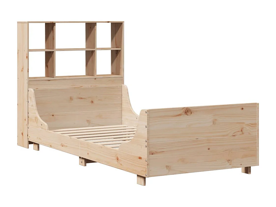 Cama biblioteca sin colchón 90x200 cm madera maciza