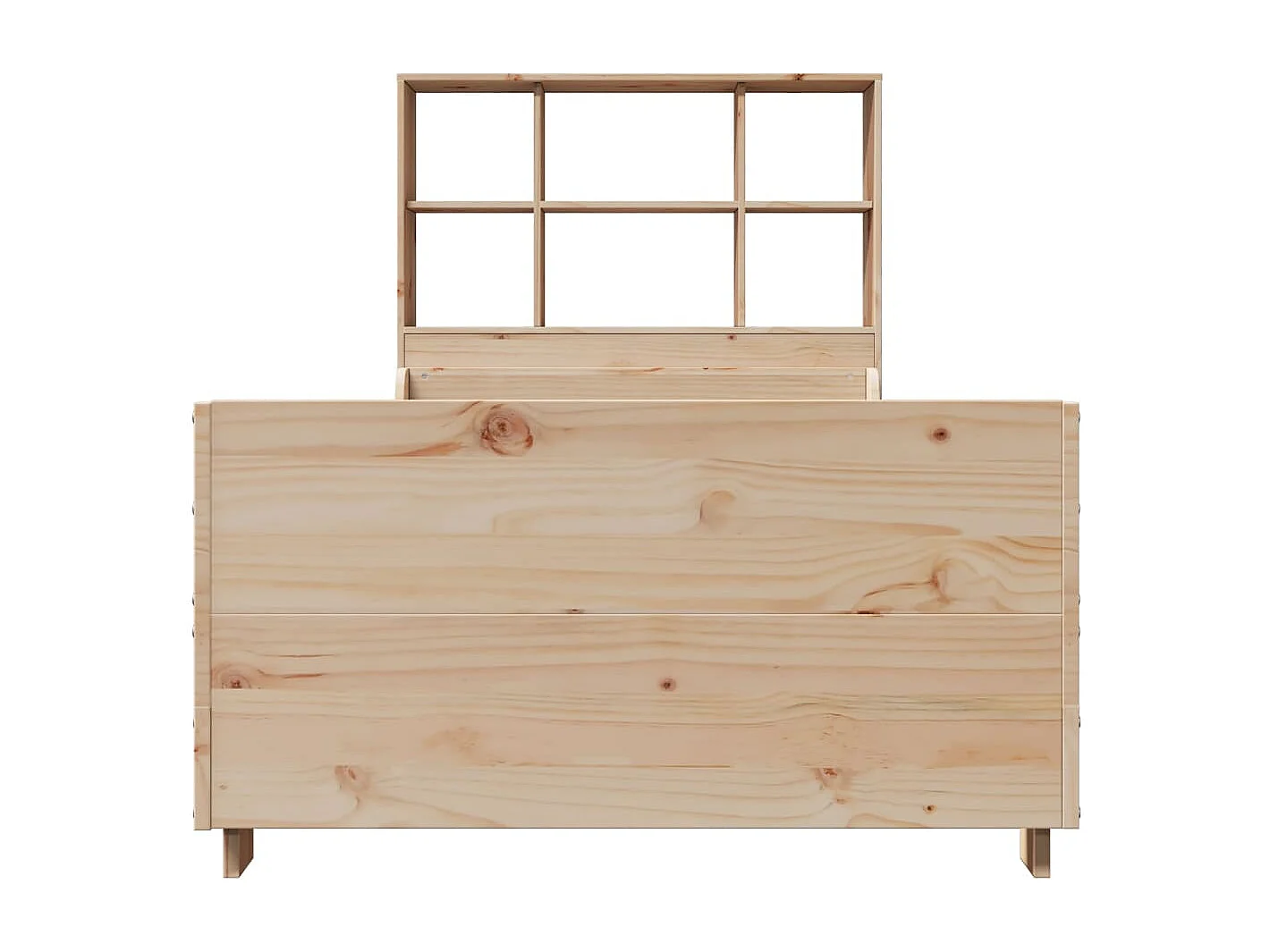 Cama biblioteca sin colchón 90x200 cm madera maciza