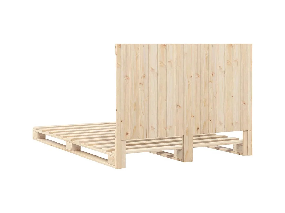 Bedframe zonder matras met massief houten hoofdeinde