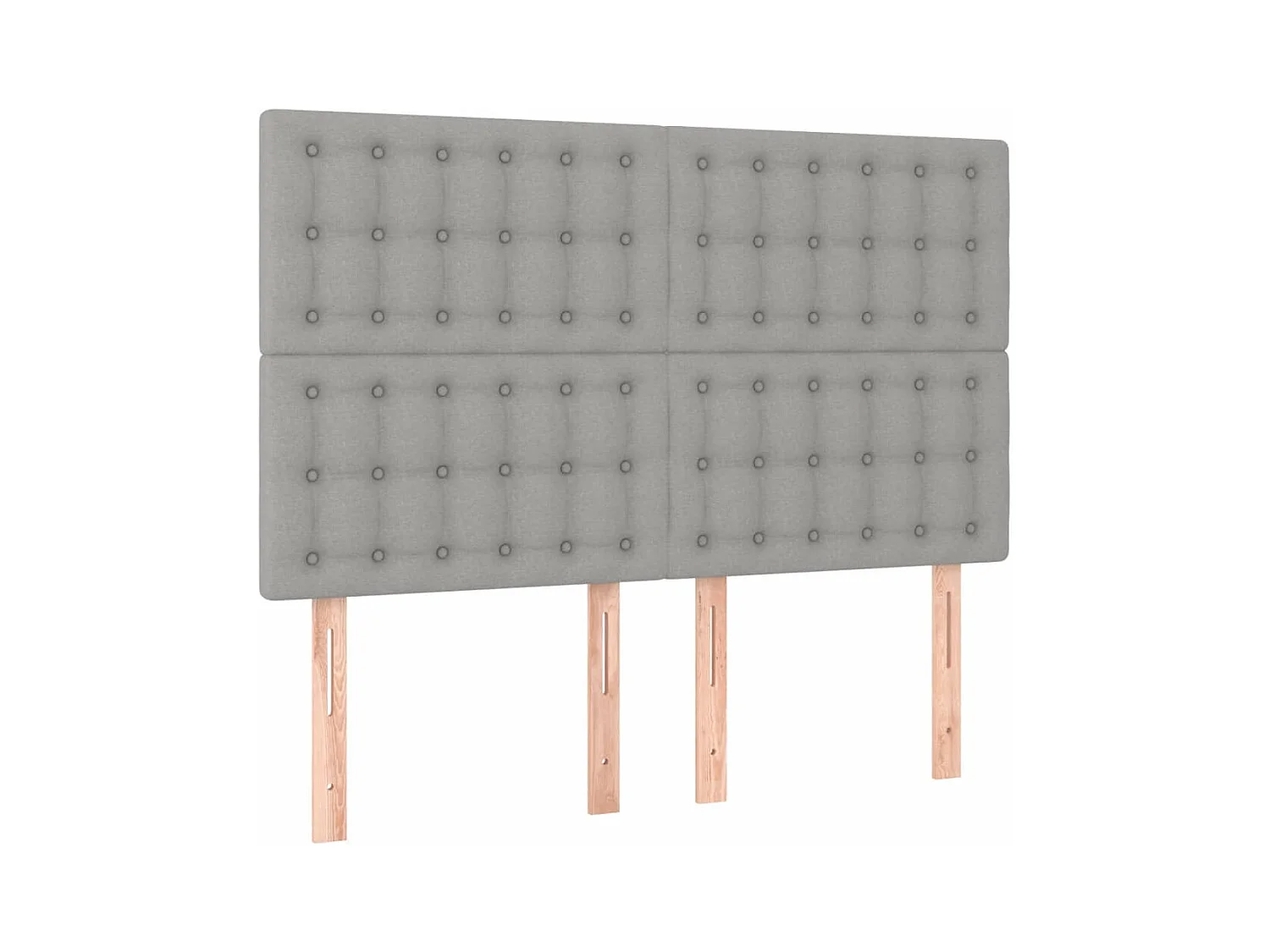 Estructura de cama sin colchón de tela gris claro 140x200 cm