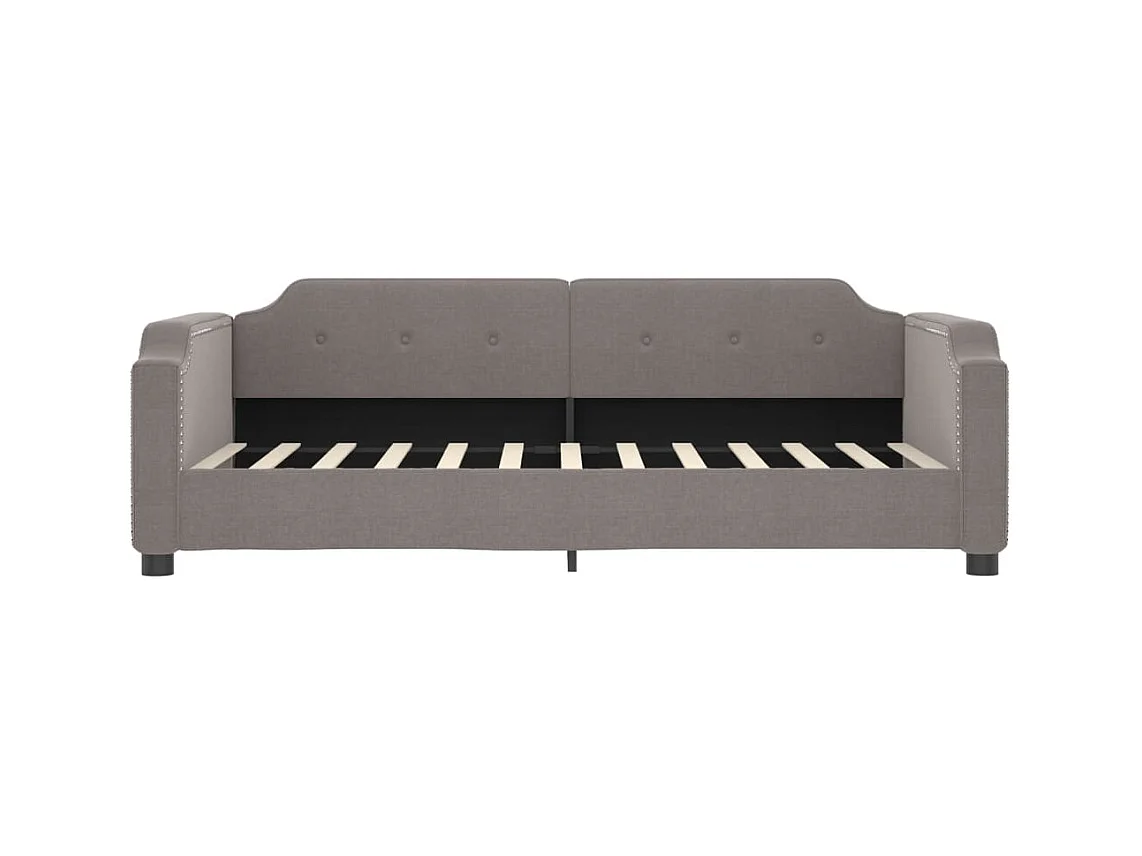 Taupe slaapbank 100x200 cm stof