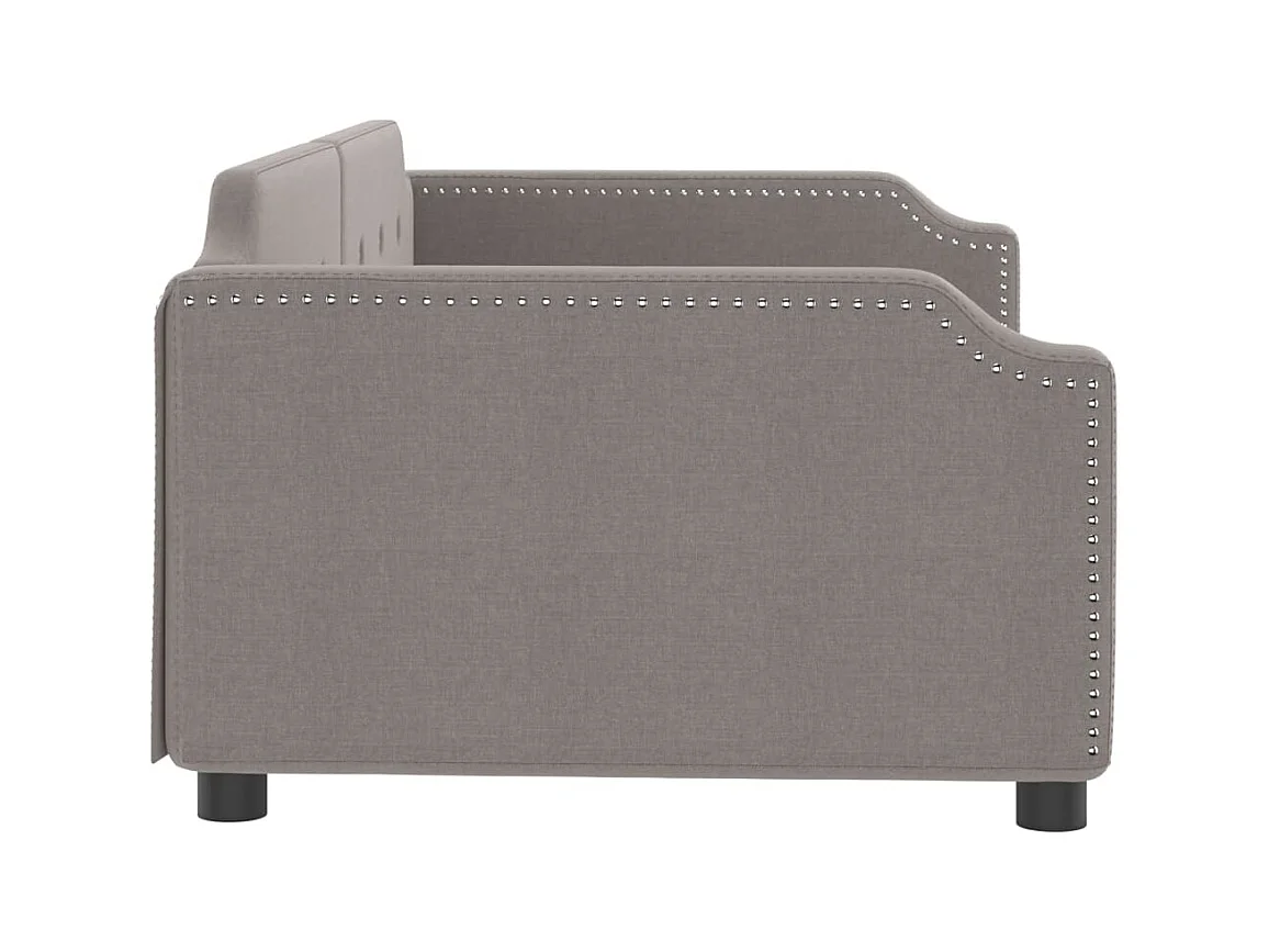 Taupe slaapbank 100x200 cm stof