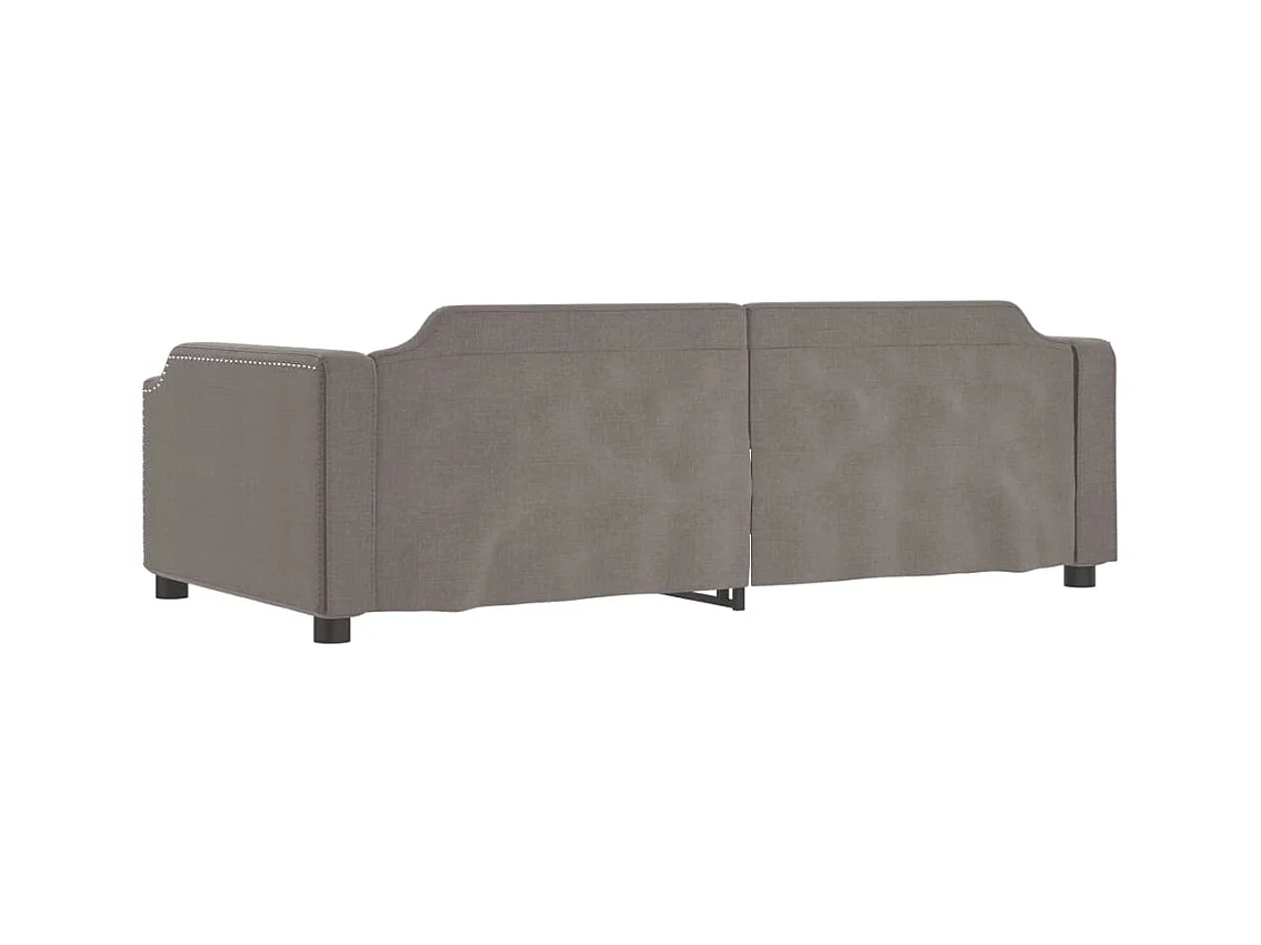 Taupe slaapbank 100x200 cm stof