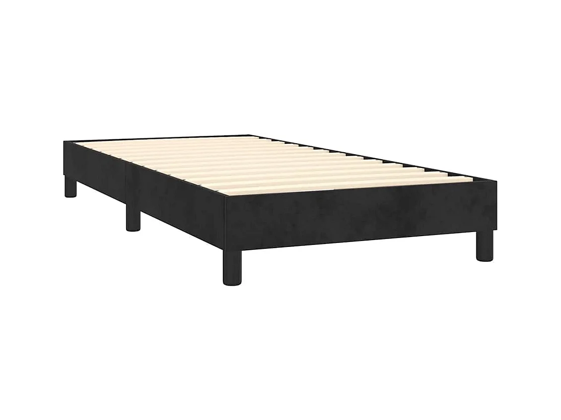 Lattenbodem met matras en LED Zwart 80x200 cm