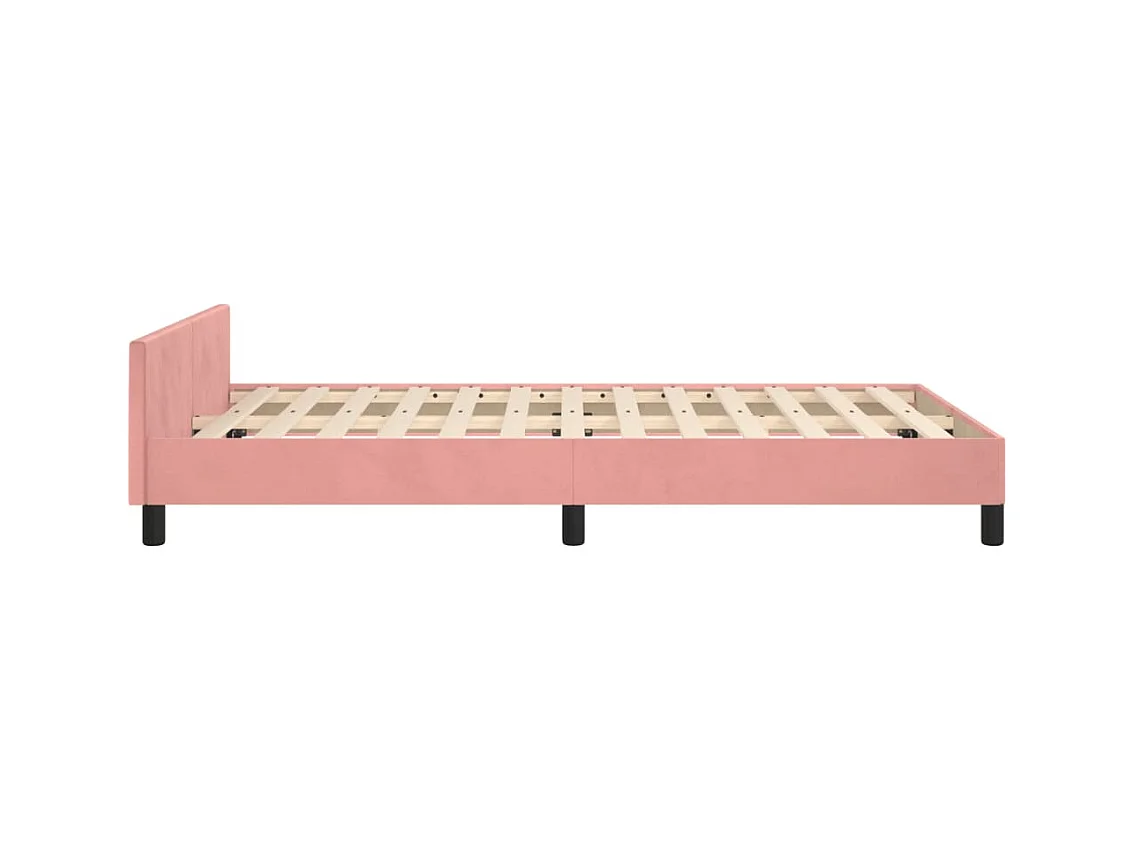 Bedframe zonder matras roze 120x200 cm fluweel