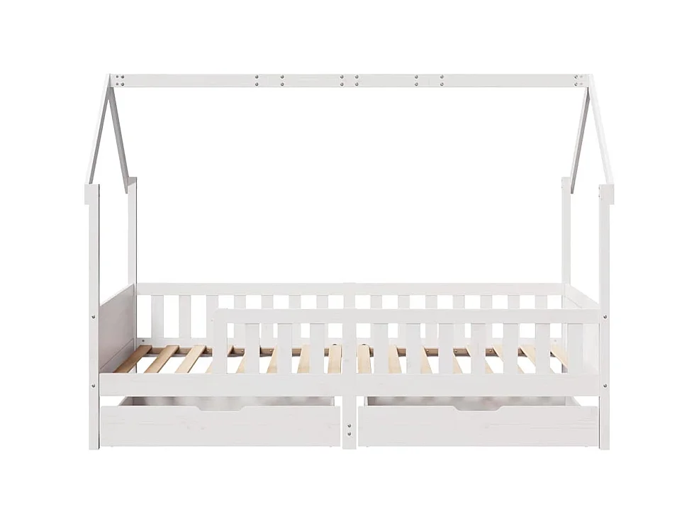 Kinderbedframe met lades zonder matras 80x200 cm hout
