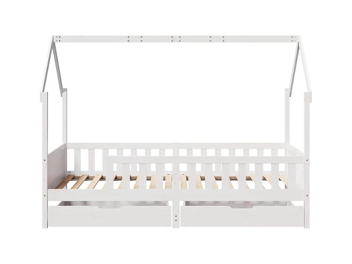 Kinderbedframe met lades zonder matras 80x200 cm hout
