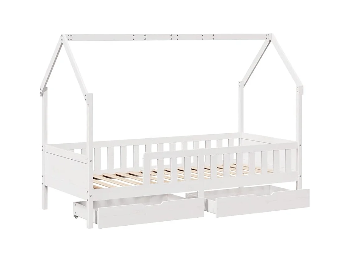 Kinderbedframe met lades zonder matras 80x200 cm hout