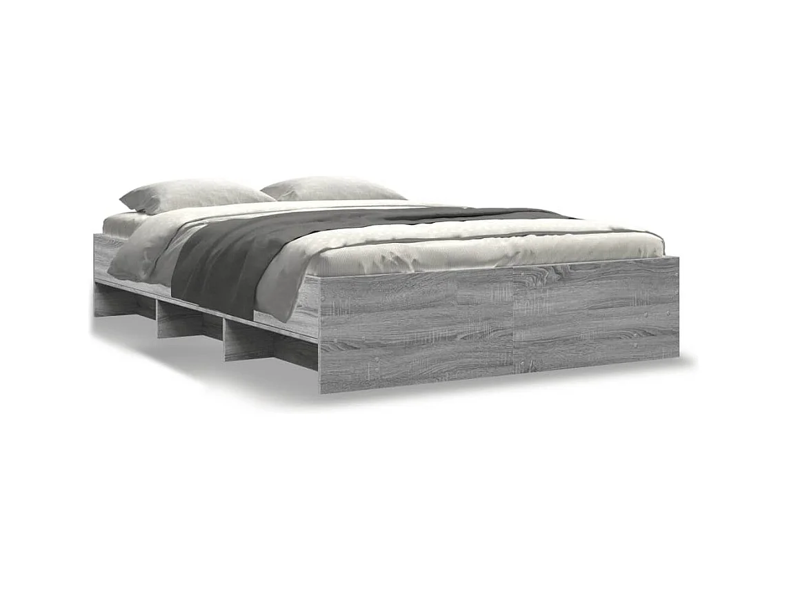 Bedframe zonder matras sonoma grijs 120x190 cm
