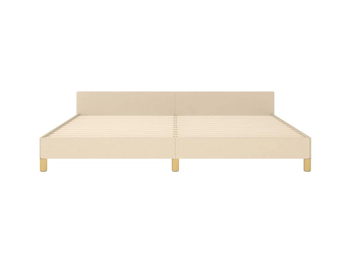 Struttura letto senza materasso crema 200x200 cm tessuto
