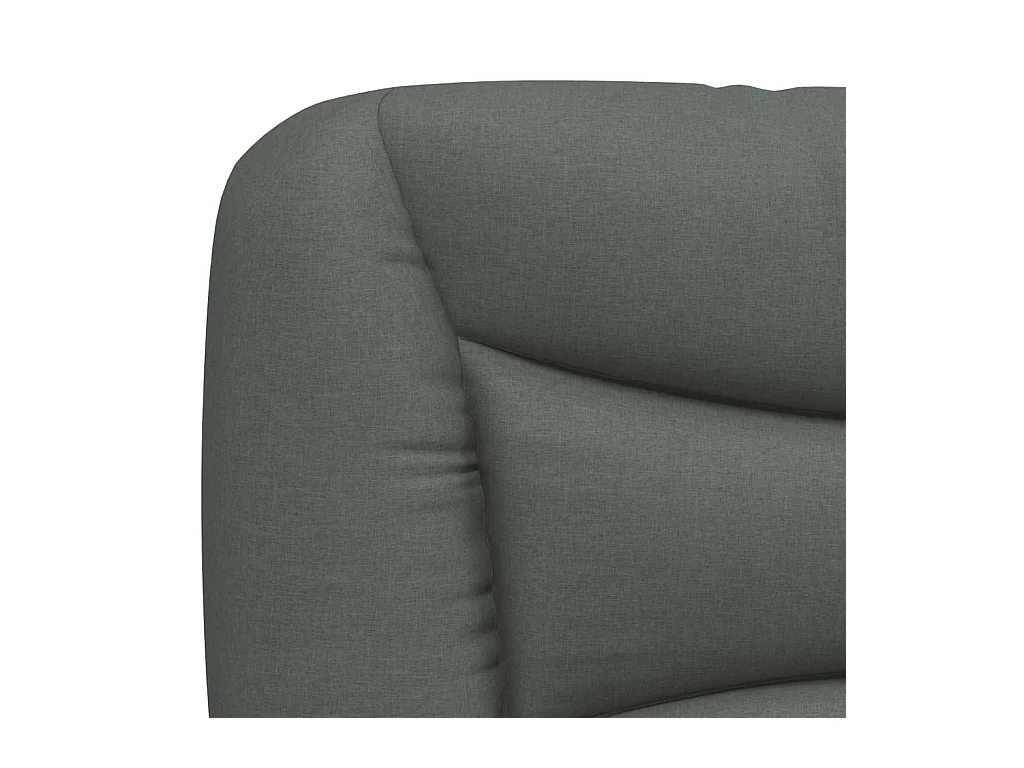 Bedframe zonder matras donkergrijs 100x200 cm stof