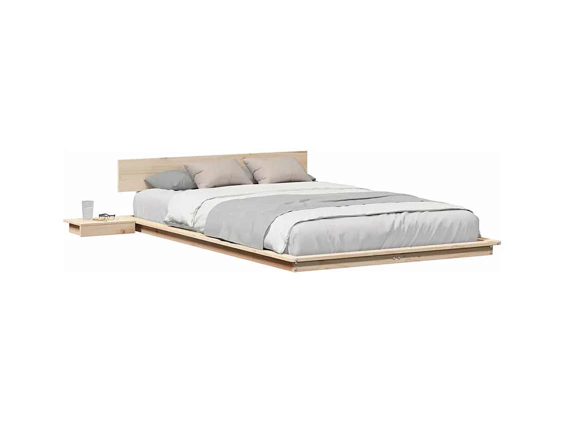 Struttura letto marrone 120 x 190 cm in legno