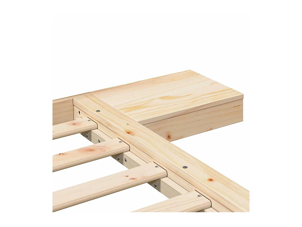 Struttura letto marrone 120 x 190 cm in legno