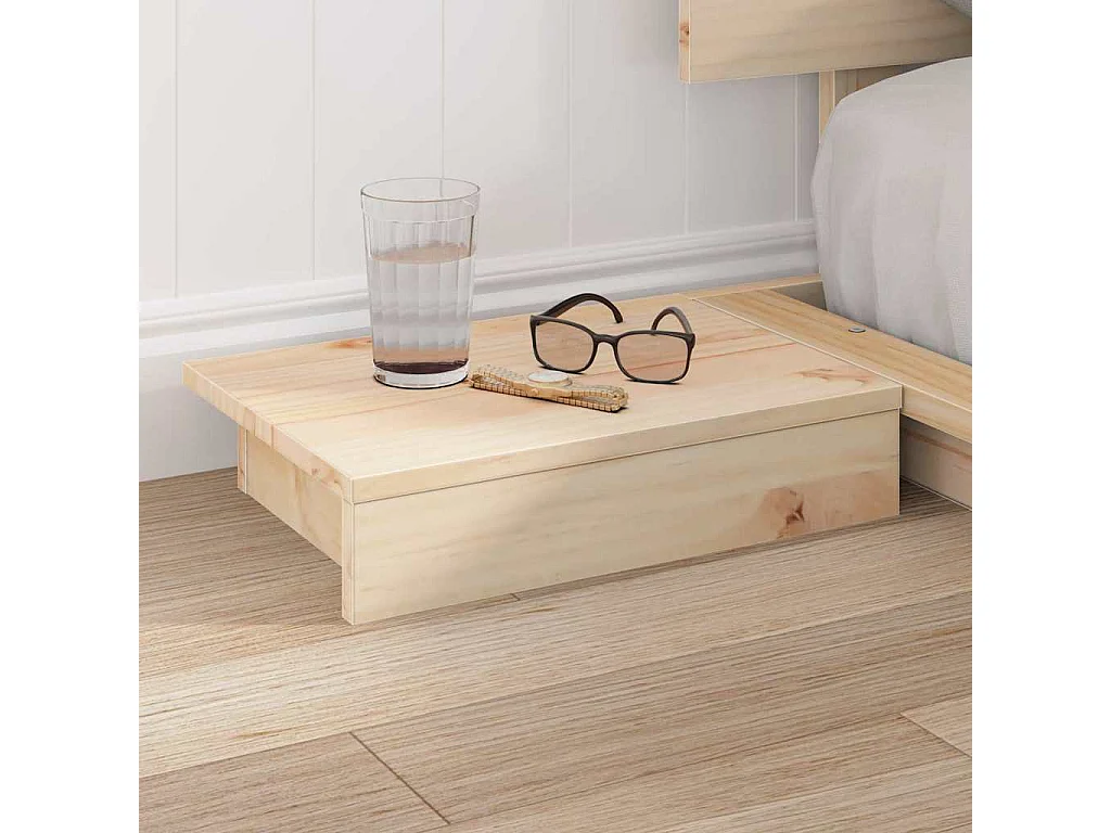 Struttura letto marrone 120 x 190 cm in legno