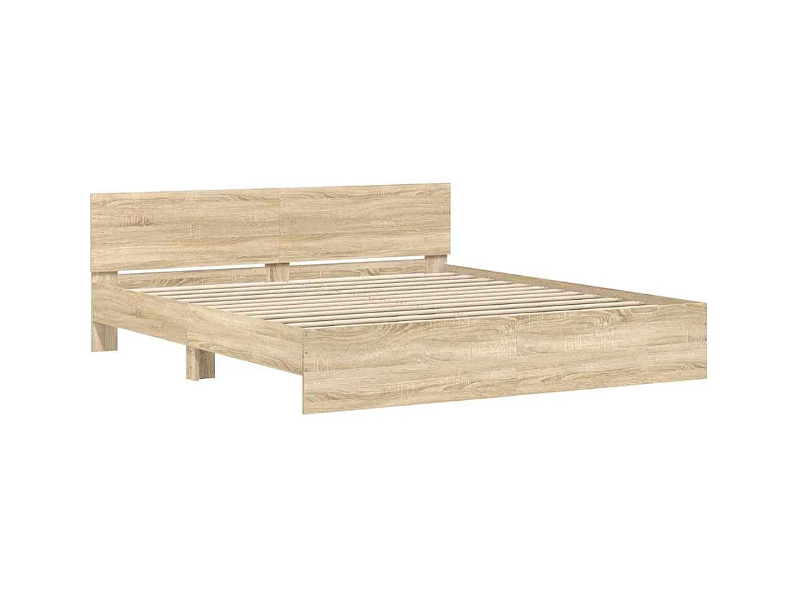 Bedframe zonder matras Sonoma eiken 200x200 cm