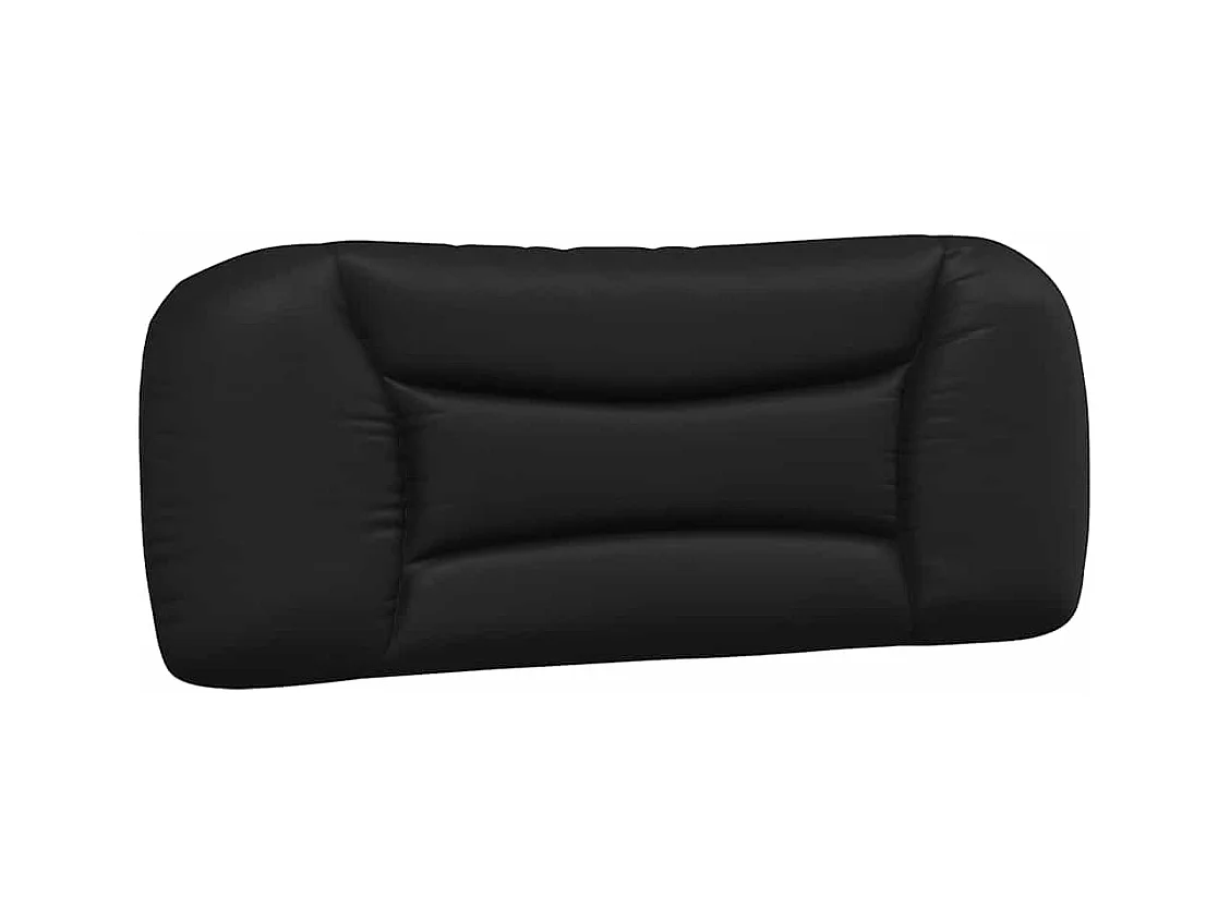 Lit avec matelas noir 100x200 cm similicuir