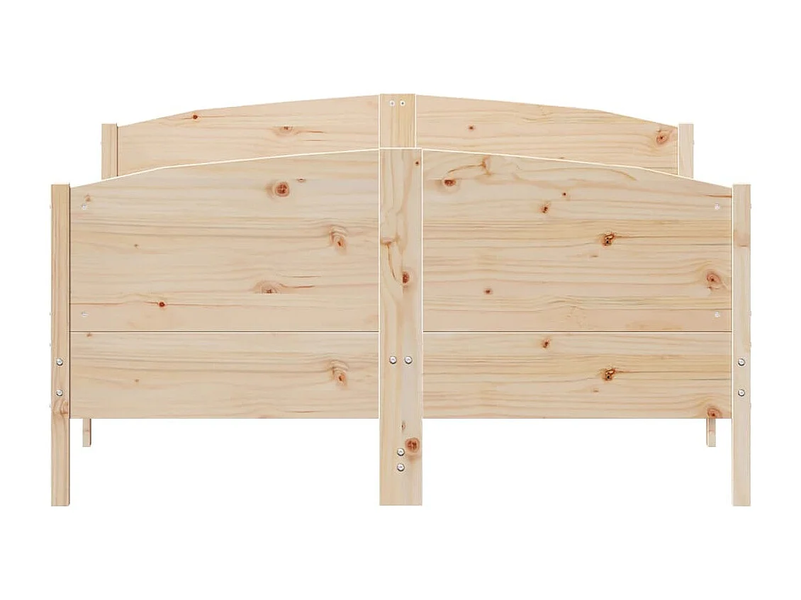 Estructura de cama sin colchón 135x190 cm madera maciza de pino