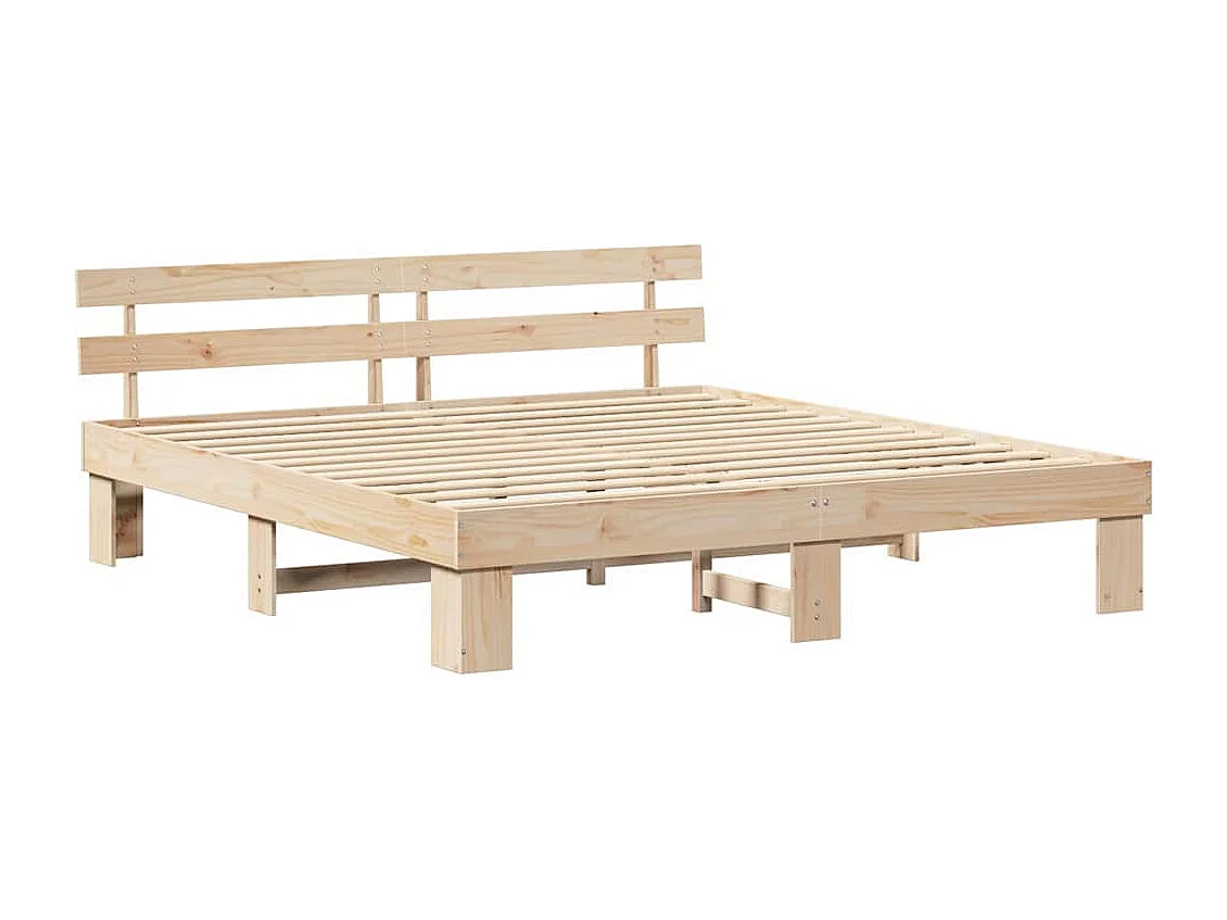 Struttura letto con testiera Marrone 200 x 200 cm