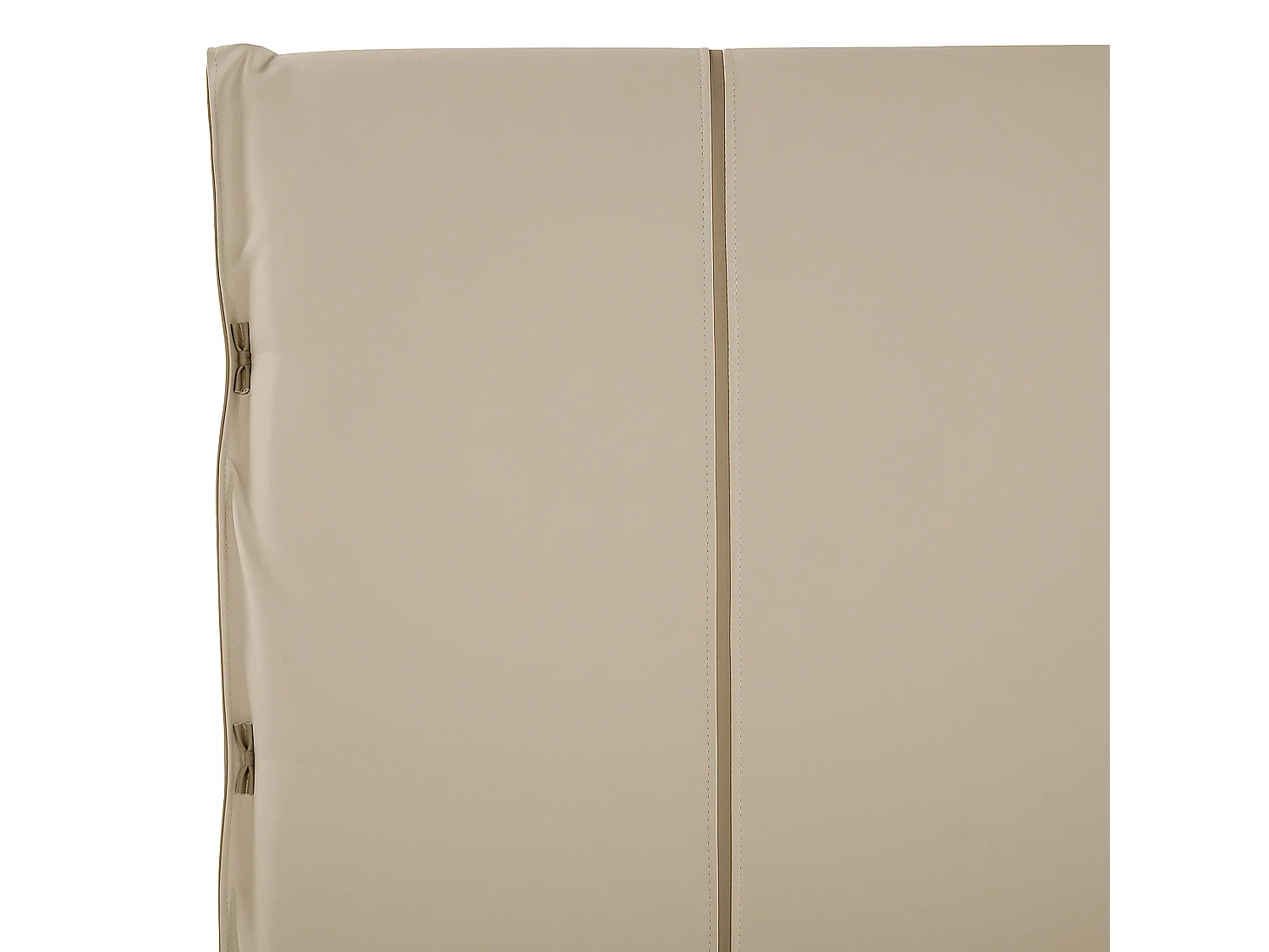 Lit avec sommier Cuir PU BETIN 180 x 200 cm Beige sable