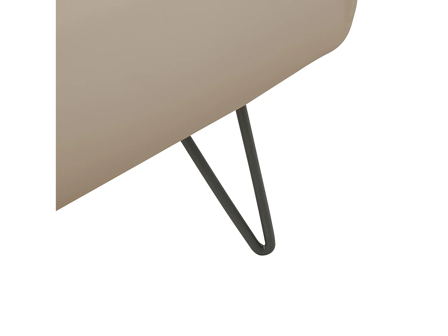 Lit avec sommier Cuir PU BETIN 180 x 200 cm Beige sable