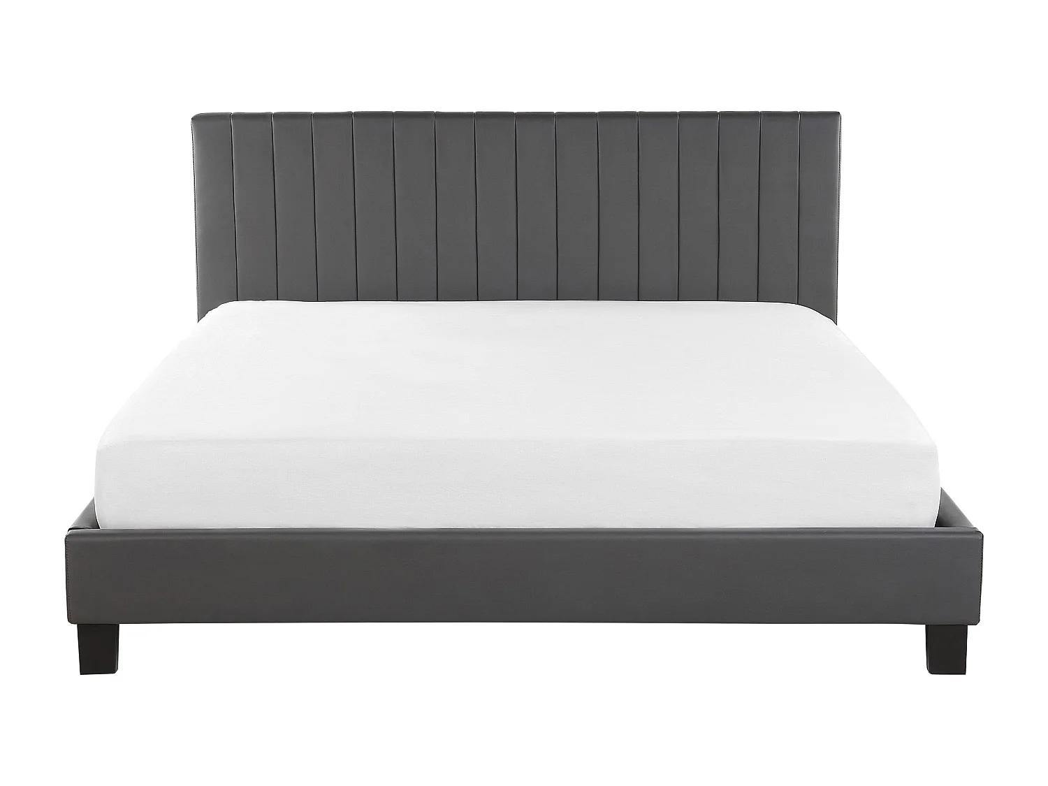 Bed Kunstleer POITIERS 180 x 200 cm Grijs