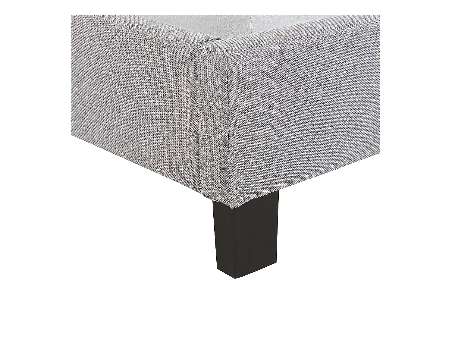 Elegantes Bett Polsterbezug mit Lattenrost hellgrau 180 x 200 cm Poitiers