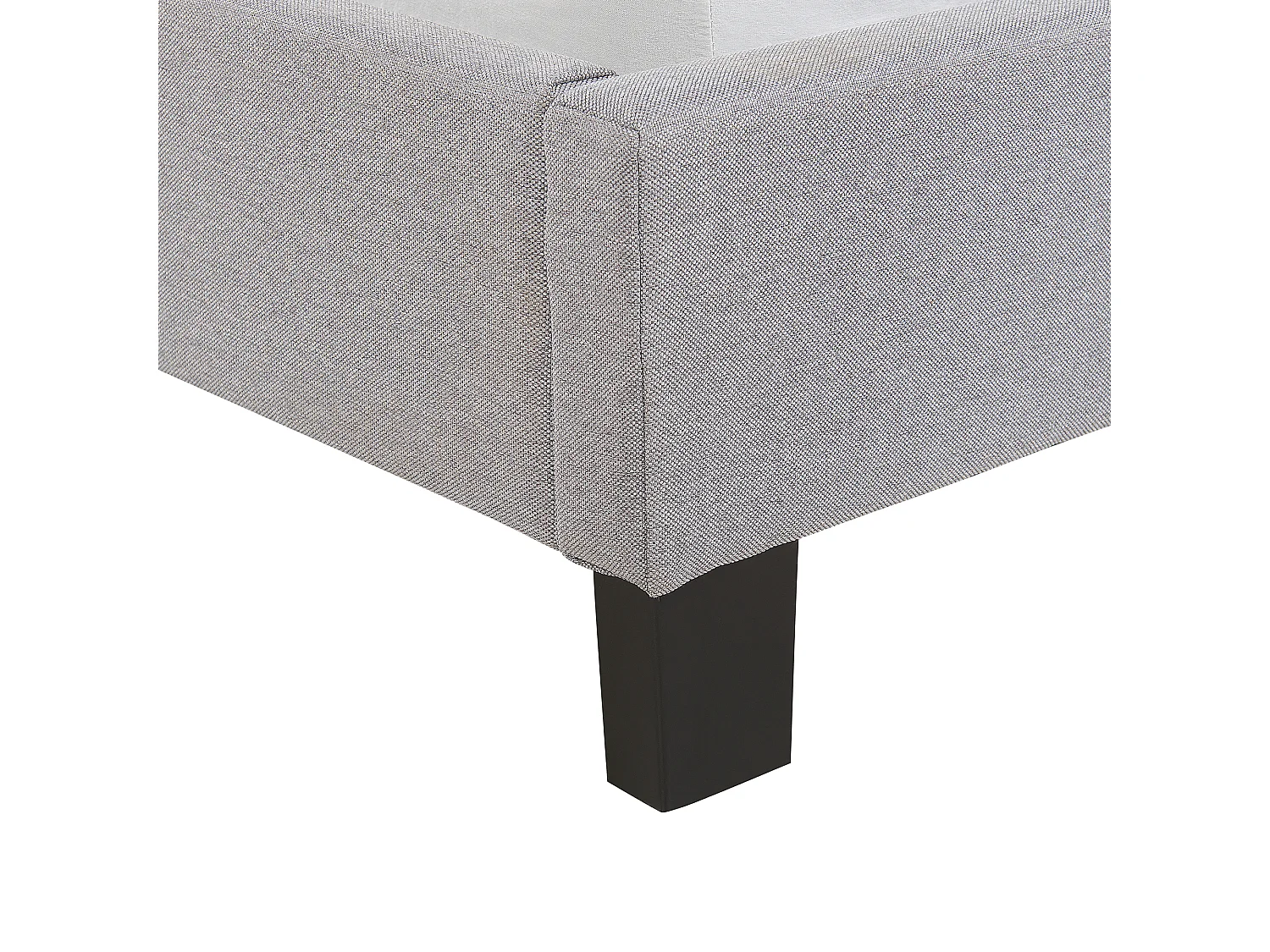 Lit avec sommier Tissu POITIERS 180 x 200 cm Gris clair