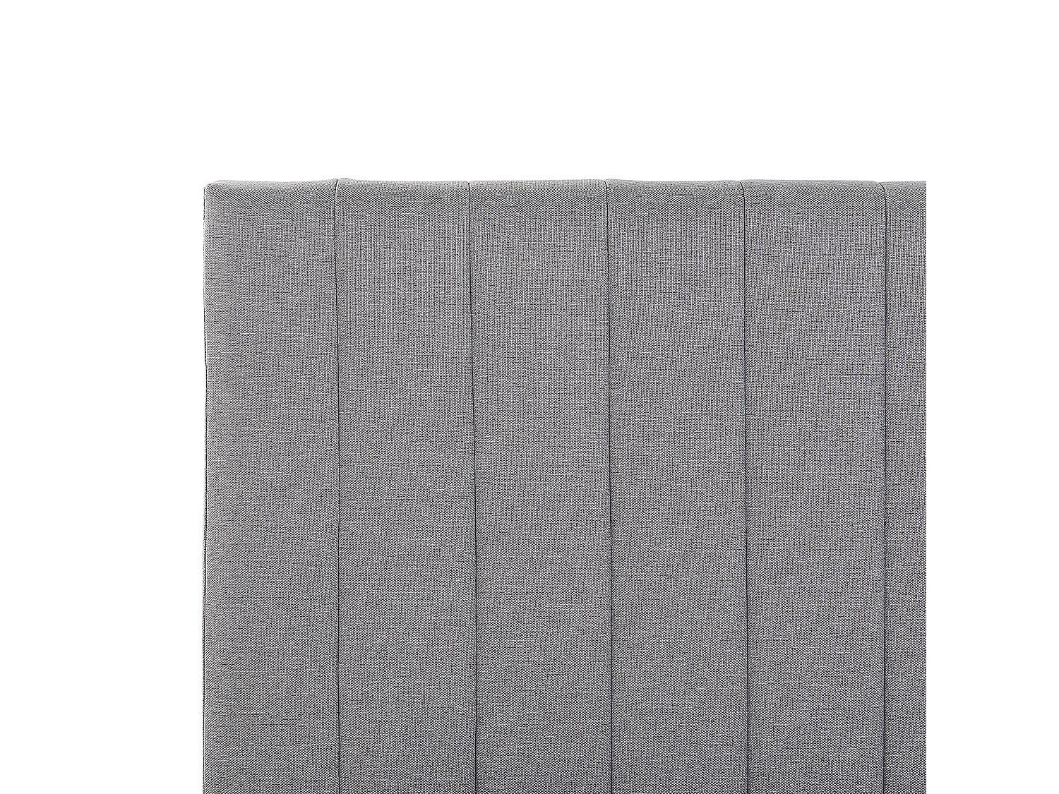 Lit avec sommier Tissu POITIERS 180 x 200 cm Gris clair
