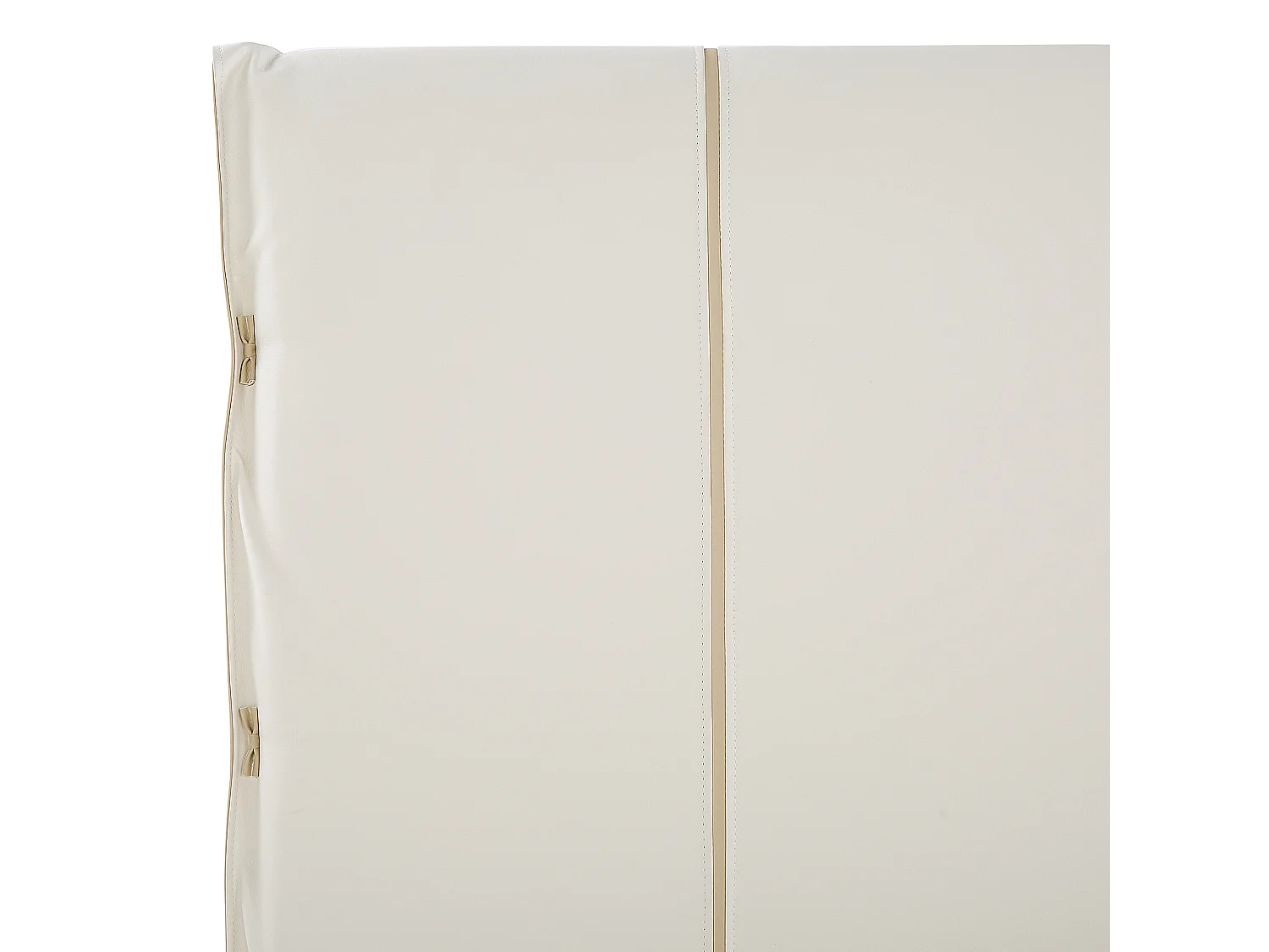 Lit avec sommier Cuir PU BETIN 160 x 200 cm Beige clair