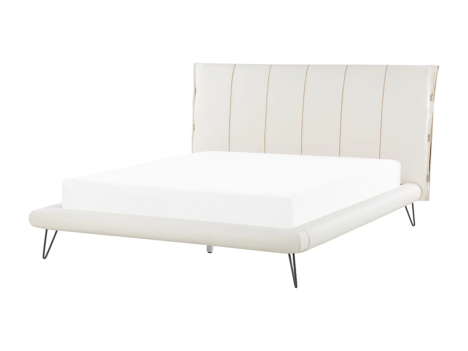 Letto Pelle sintetica BETIN 160 x 200 cm Crema