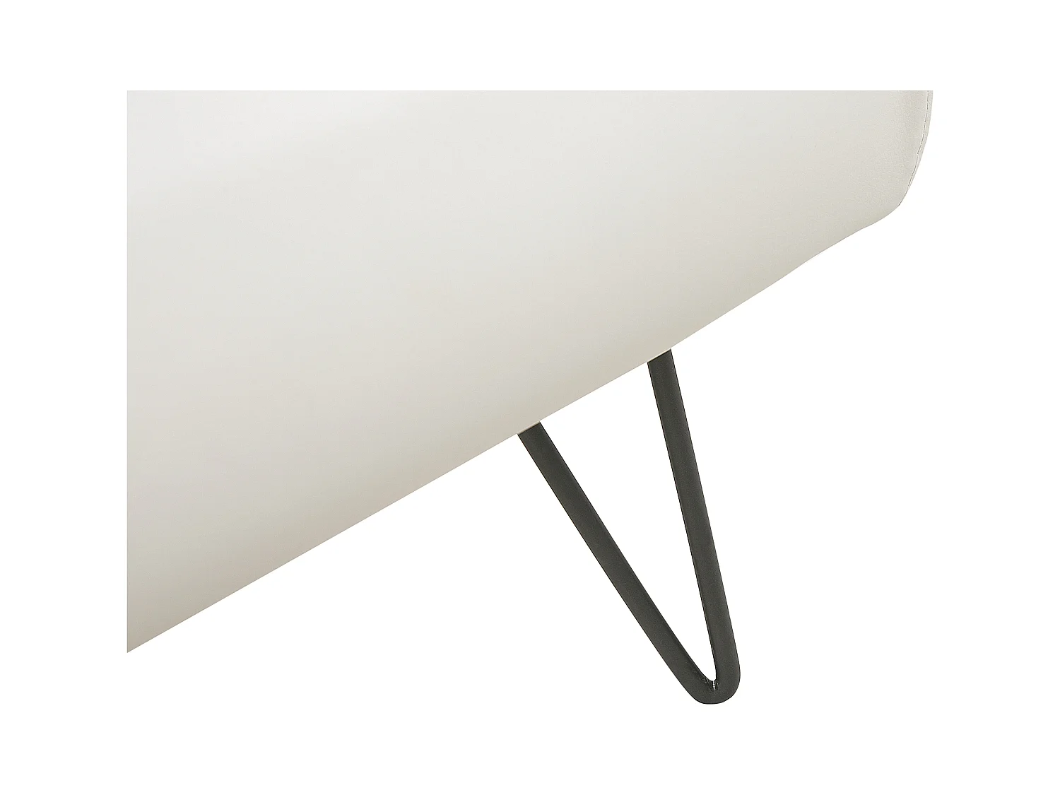 Lit avec sommier Cuir PU BETIN 180 x 200 cm Beige clair