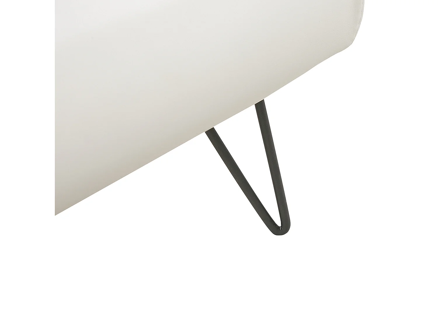 Lit avec sommier Cuir PU BETIN 180 x 200 cm Crème