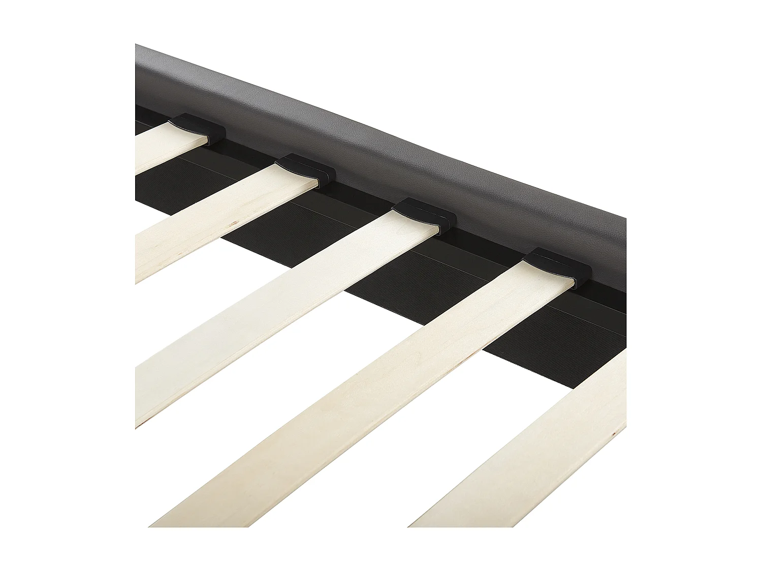 Cama Pele sintética POITIERS 140 x 200 cm Cinzento