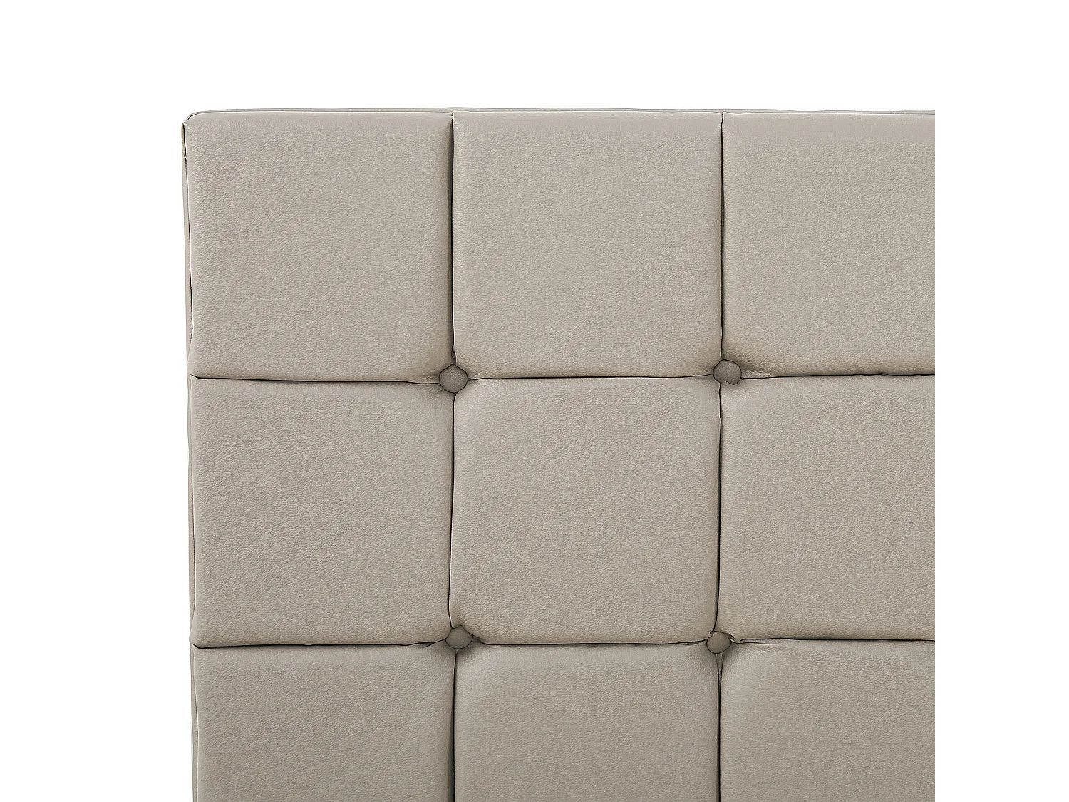 Lit avec sommier Cuir PU AMBERT 160 x 200 cm Taupe