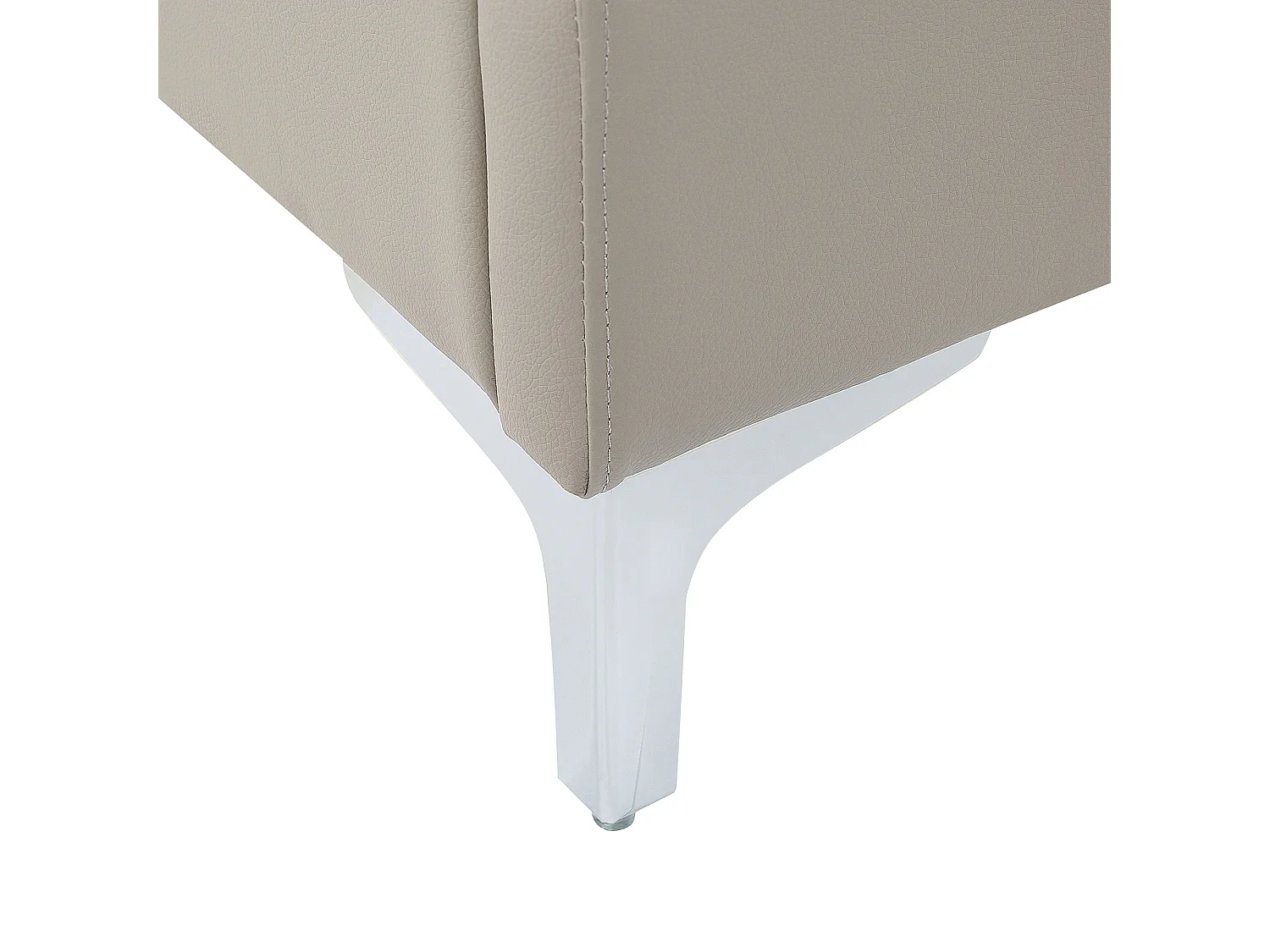 Lit avec sommier Cuir PU AMBERT 160 x 200 cm Taupe