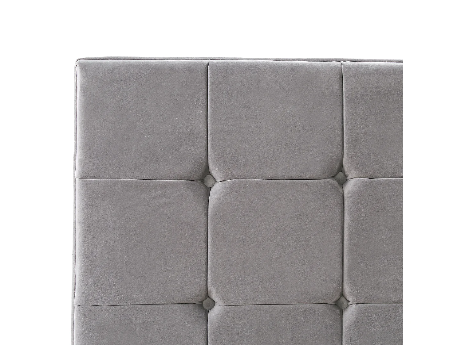 Lit avec sommier Velours AMBERT 180 x 200 cm Gris