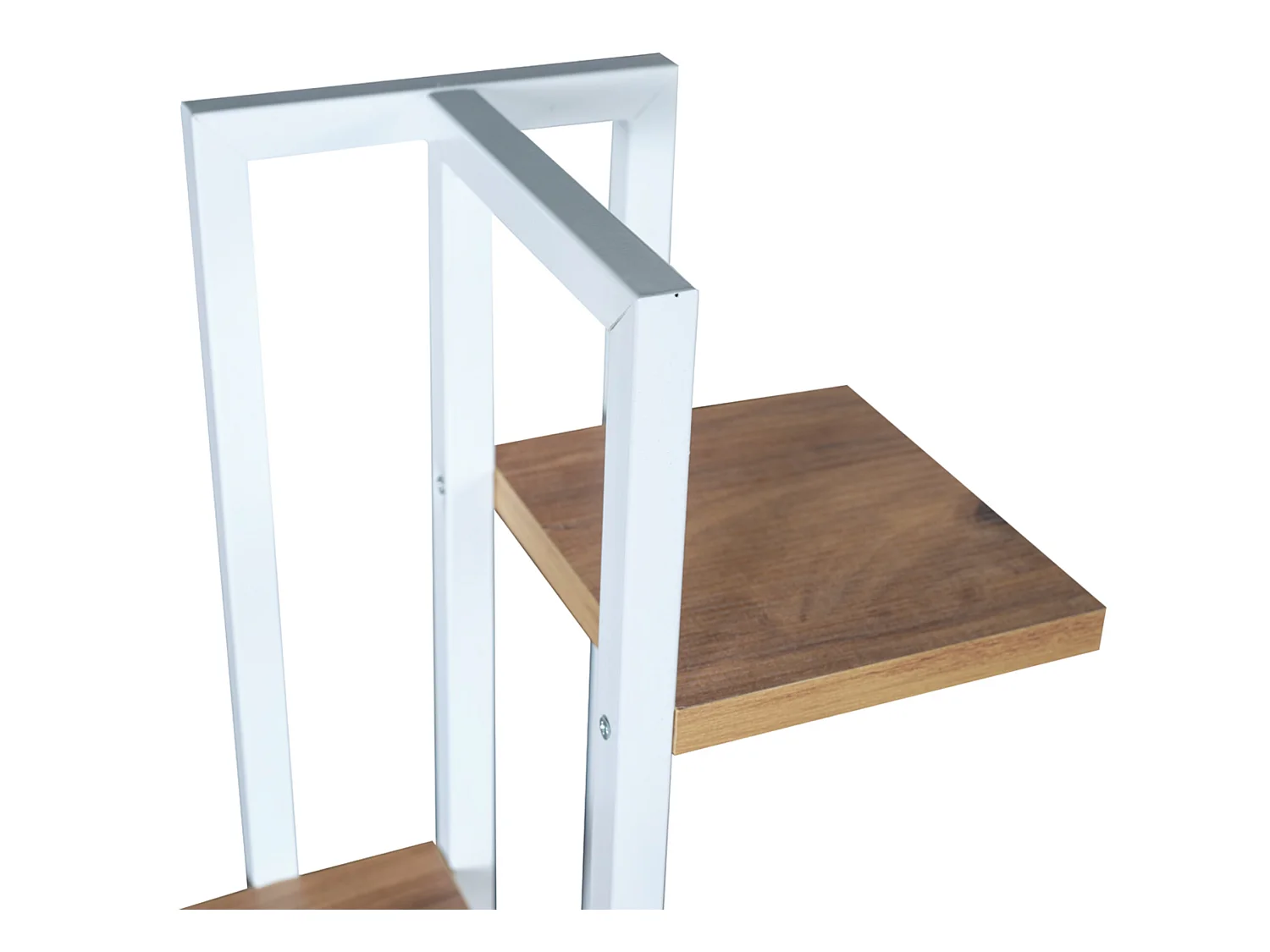 Support de plantes Tohmajärvi à 5 niveaux 120 x 34 x 21 cm effet noyer / blanc [en.casa]