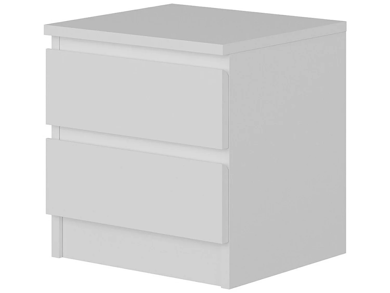 Table de chevet Fuglebjerg à 2 tiroirs 42 x 40 x 37 cm blanc [en.casa]