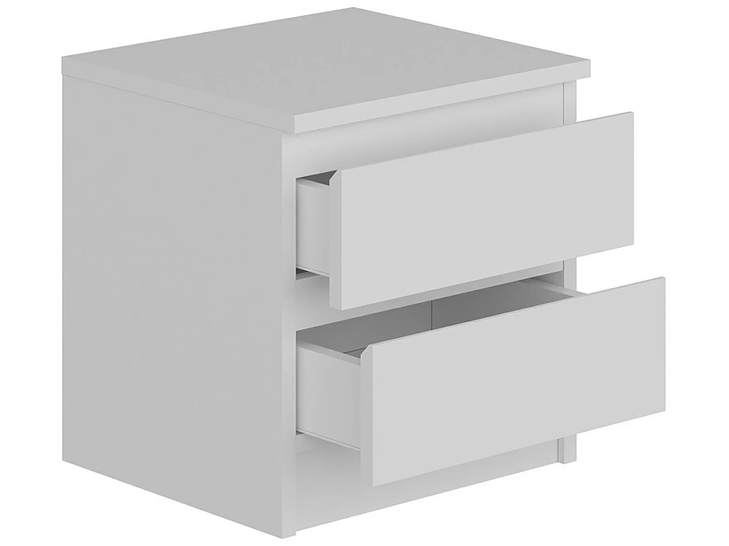 Table de chevet Fuglebjerg à 2 tiroirs 42 x 40 x 37 cm blanc [en.casa]