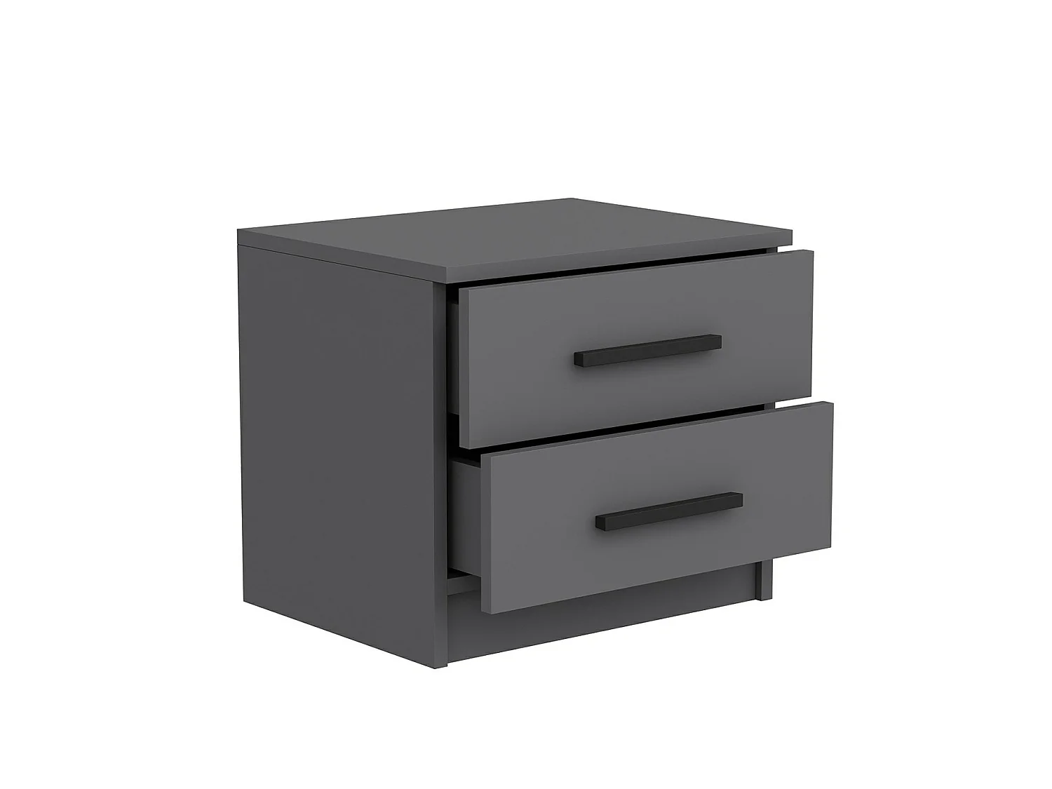 Table de chevet Fanø à 2 tiroirs 47 x 50 x 40 cm anthracite [en.casa]