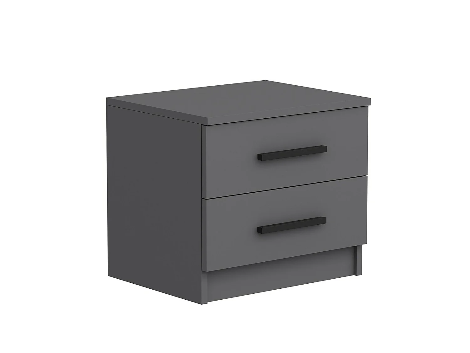 Table de chevet Fanø à 2 tiroirs 47 x 50 x 40 cm anthracite [en.casa]