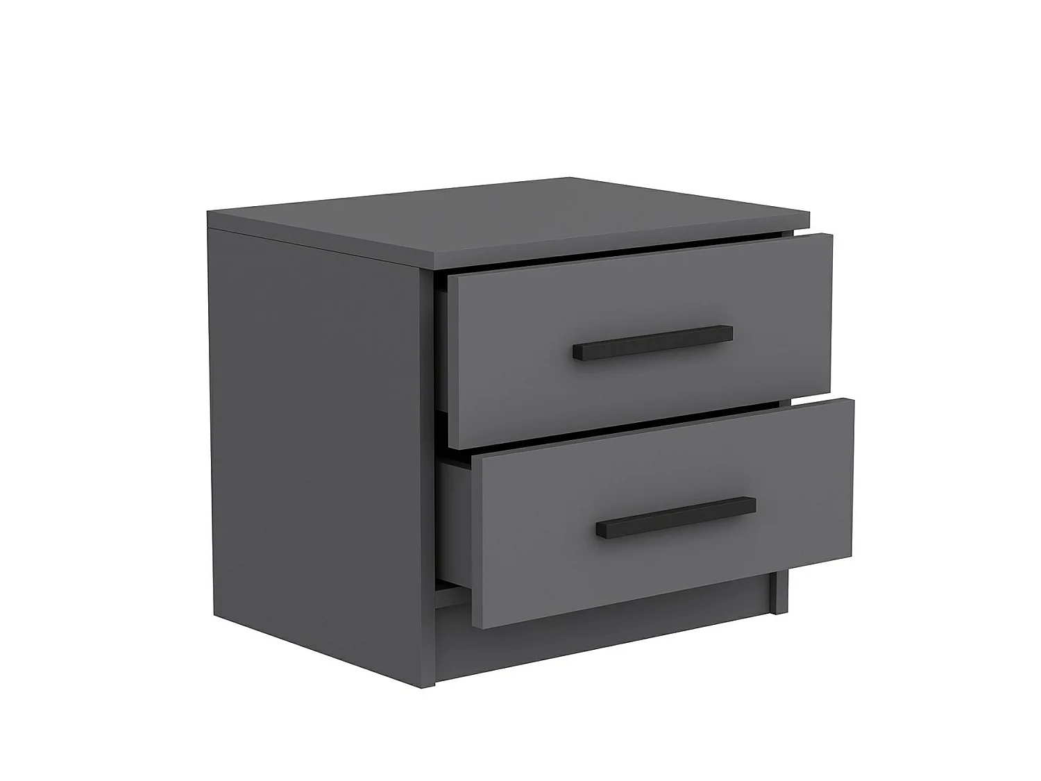 Table de chevet Fanø à 2 tiroirs 47 x 50 x 40 cm anthracite [en.casa]