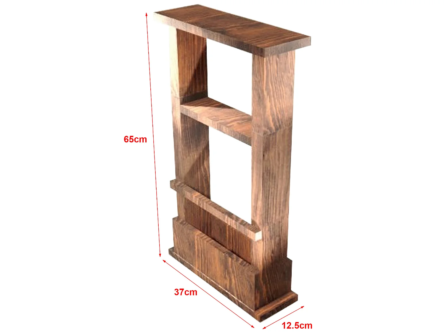 Bout de canapé Nørhald avec porte-revue en pin 65 x 37 x 12,5 cm [en.casa]