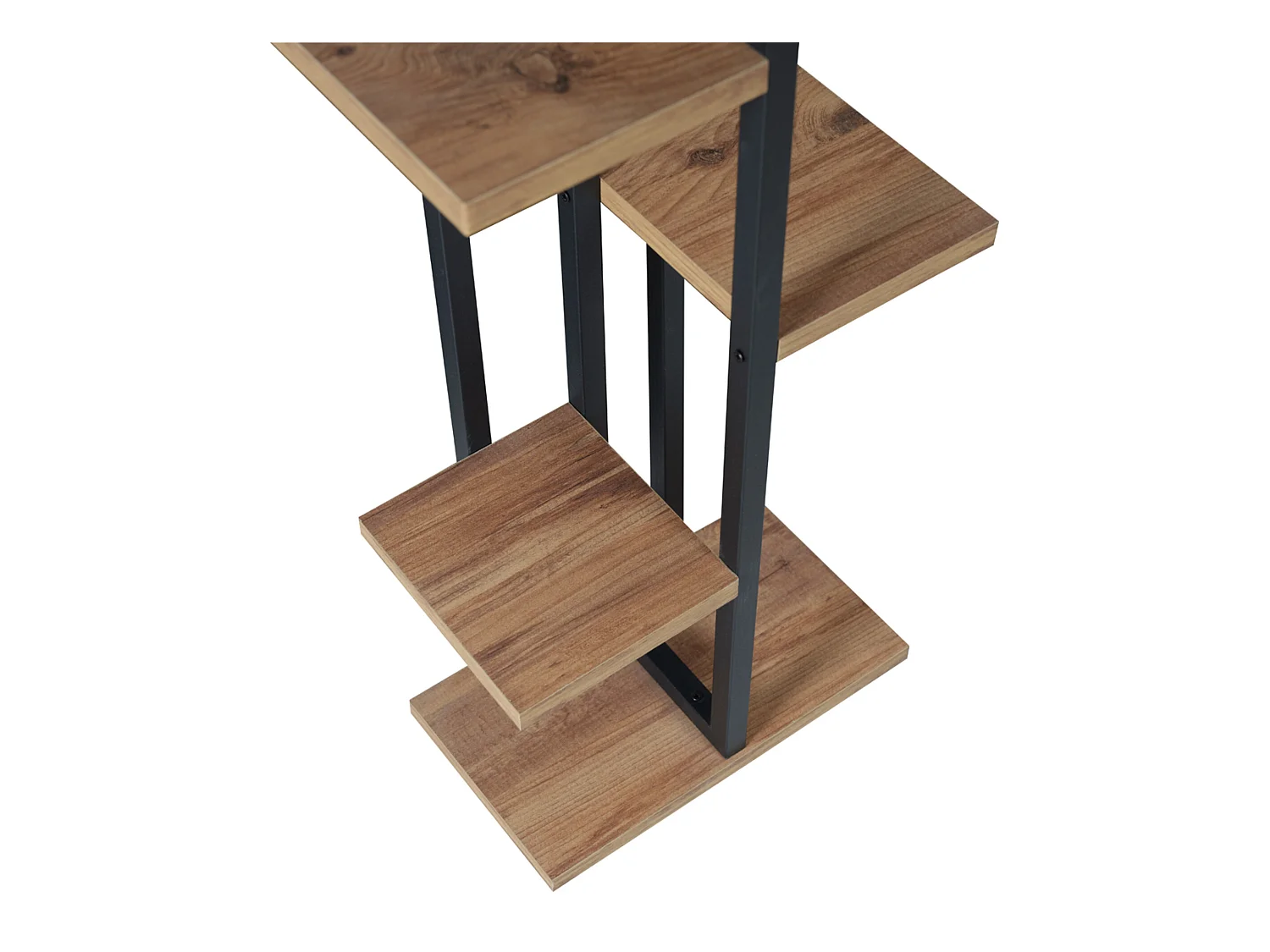 Support de plantes Somero à 6 niveaux 150 x 34 x 21 cm effet noyer / noir [en.casa]