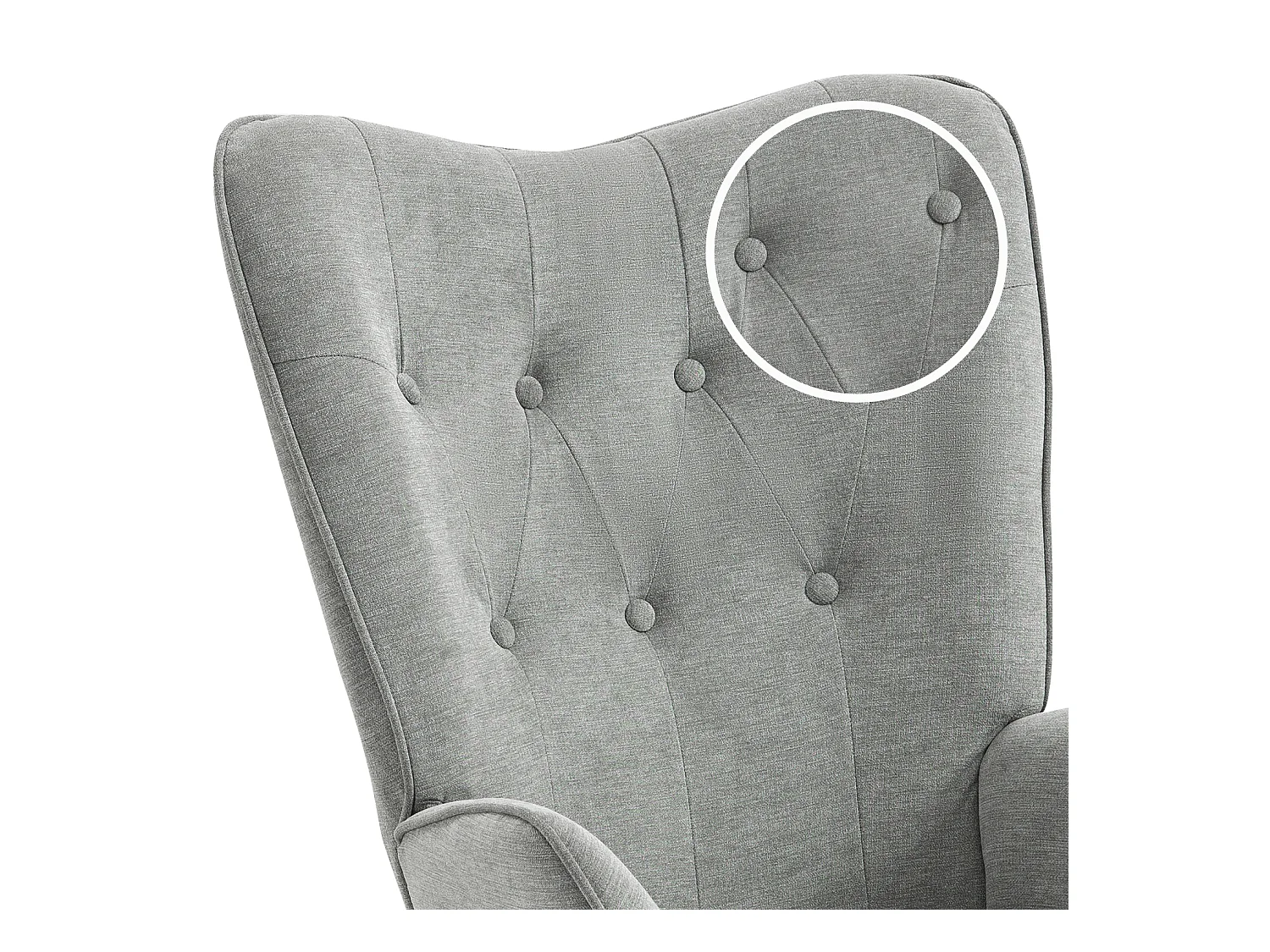 MEUBLES COSY Fauteuil relax fauteuil confortable style scandinave rembourés en Tissu Pieds Bois Massif, Gris