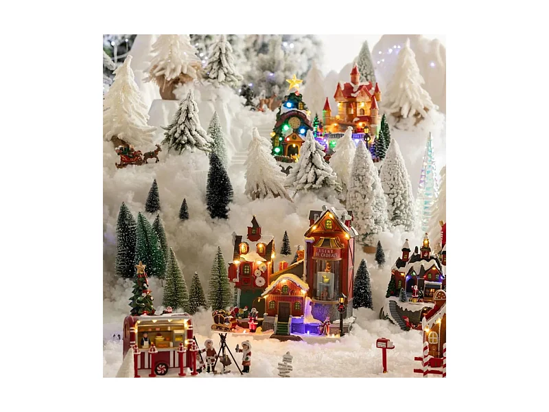 Village de Noël lumineux, animé et musical La Fabrique de Cadeaux en Laponie