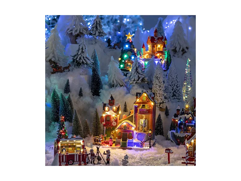 Village de Noël lumineux, animé et musical La Fabrique de Cadeaux en Laponie