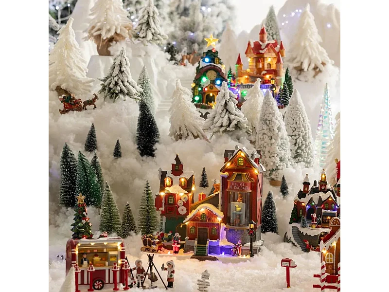 Village de Noël lumineux, animé et musical La Fabrique de Cadeaux en Laponie