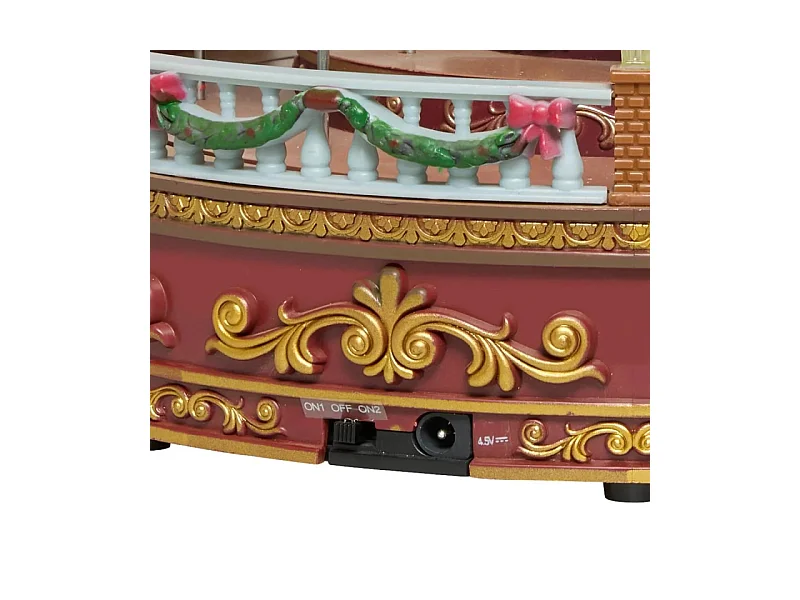 Village de Noël lumineux et musical Grand Carrousel animé